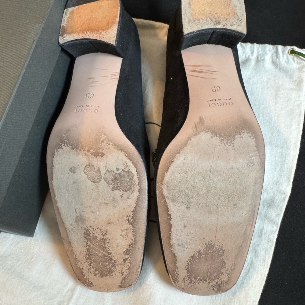 Gucci Women's Black Suede Loafers - Picture 5 of 5